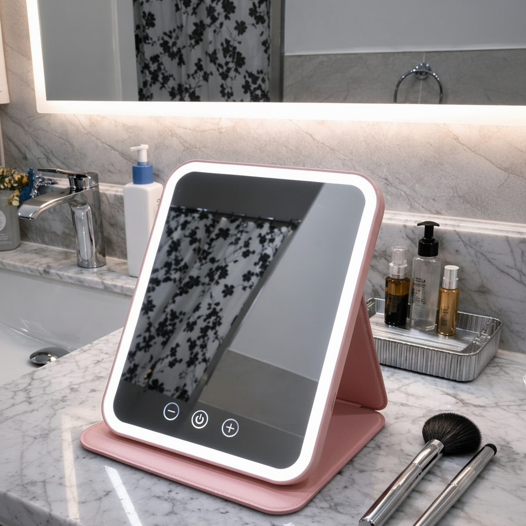 Makeup Mirror with Adjustable Lighting